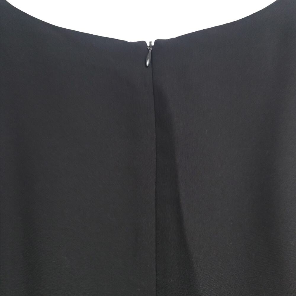 Talbots Petites Black Sleeveless Knee Length Zip Up Back Dress Size 4 - Picture 5 of 9